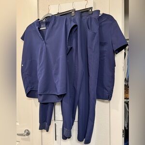 SOLD ✨ FIGS Navy Scrub Bundle — Catarina + Rafaela Tops & Kade + Zamora Bottoms